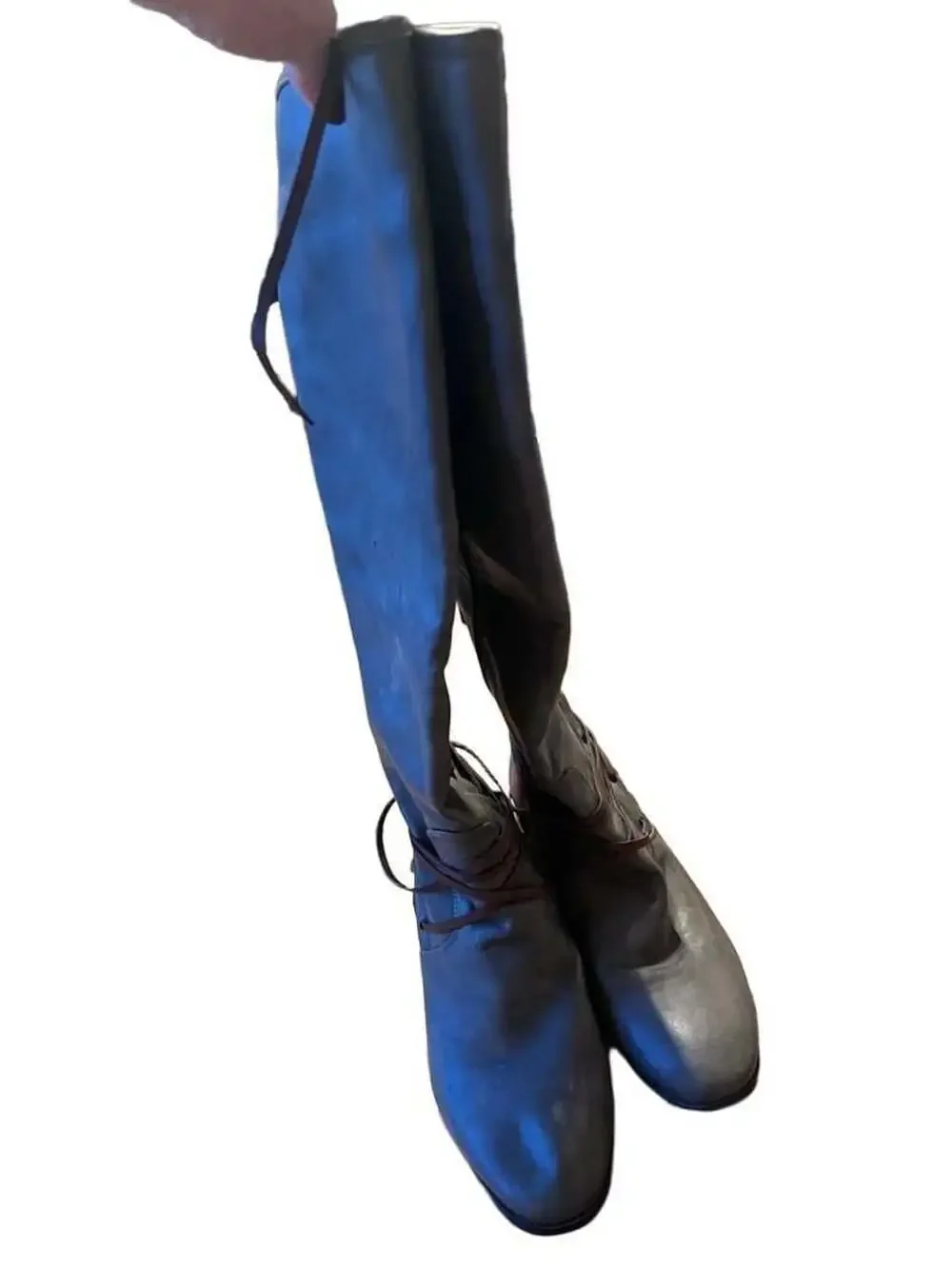 Brinley Co. Lace-Up Over-The-Knee Boots 2” Block Heel